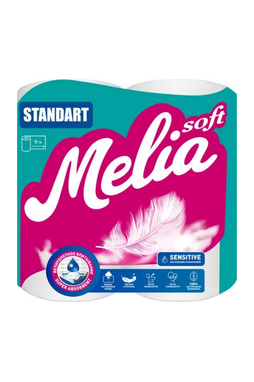 Бумага туалетная Melia Soft Standart белая двухслойная, 19 м 3 Бумага туалетная Melia Soft Standart белая двухслойная, 19 м — изображение 3